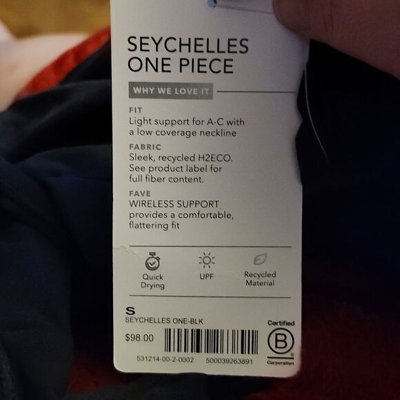 Athleta Black Seychelles One Piece Swimsuit - New - Picture 6 of 7